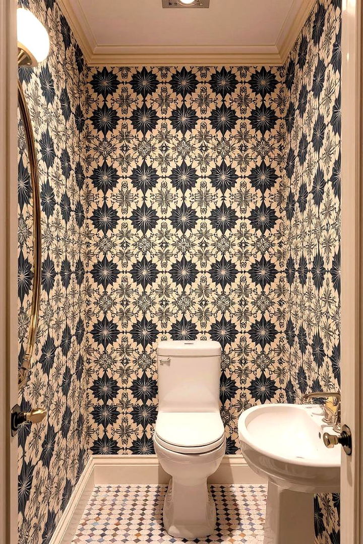Patterned Beadboard Backdrops for Impact - 22 Beadboard Bathroom Ideas