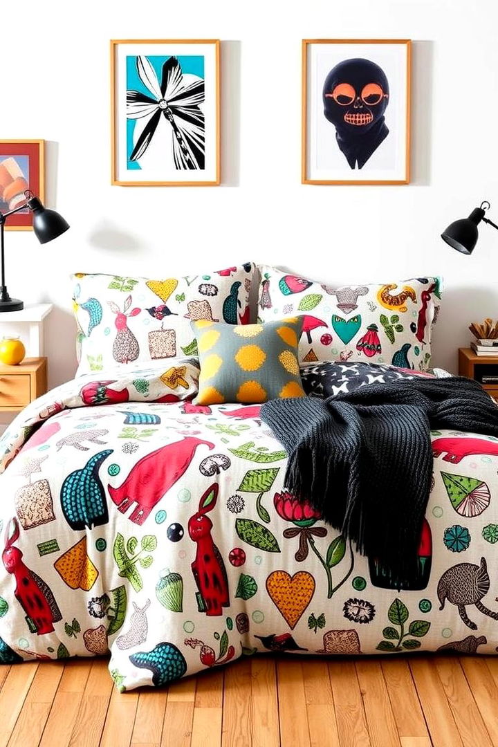 Patterned Bedding Ensembles - 22 90s Bedroom Decor Ideas