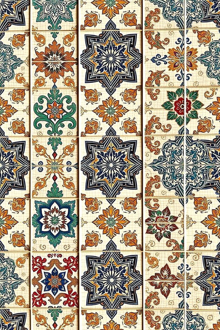 Patterned Ceramic Tile Accent - 22 Bedroom Accent Wall Ideas