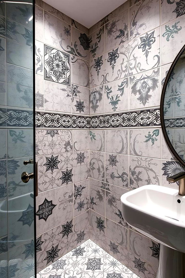 Patterned Ceramic Tiles - 22 Bathroom Wall Ideas