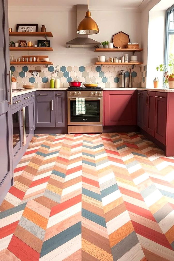 Patterned Floor Dynamics - 22 70s Kitchen Ideas