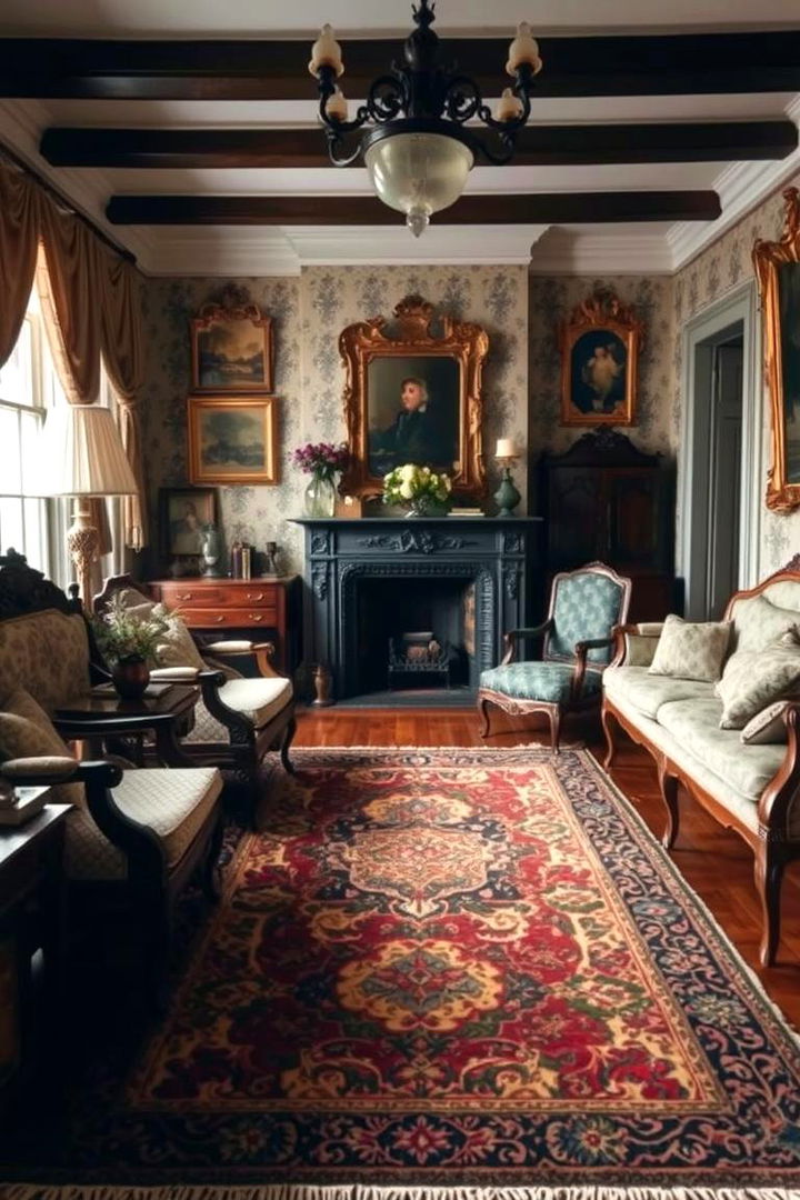 Patterned Persian Rugs - 22 Victorian Living Room Ideas