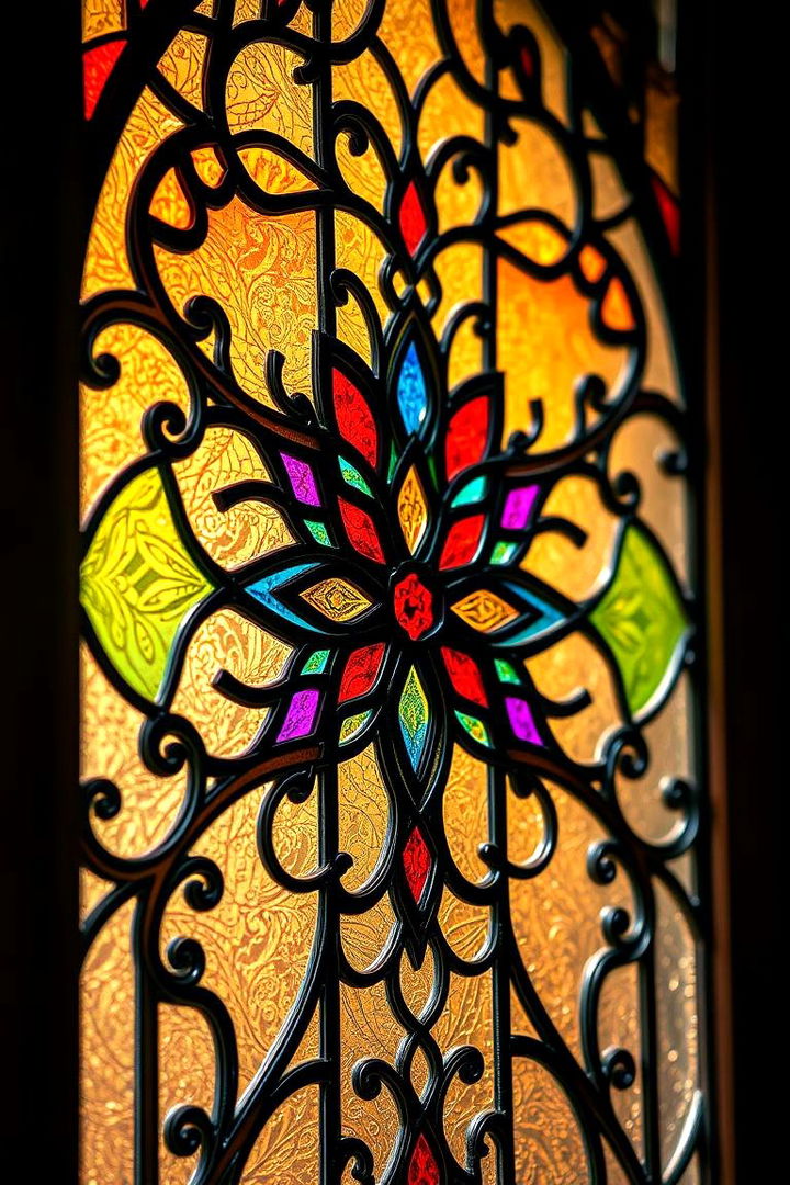 Patterned Stained Glass - 22 Front Door Decor Ideas