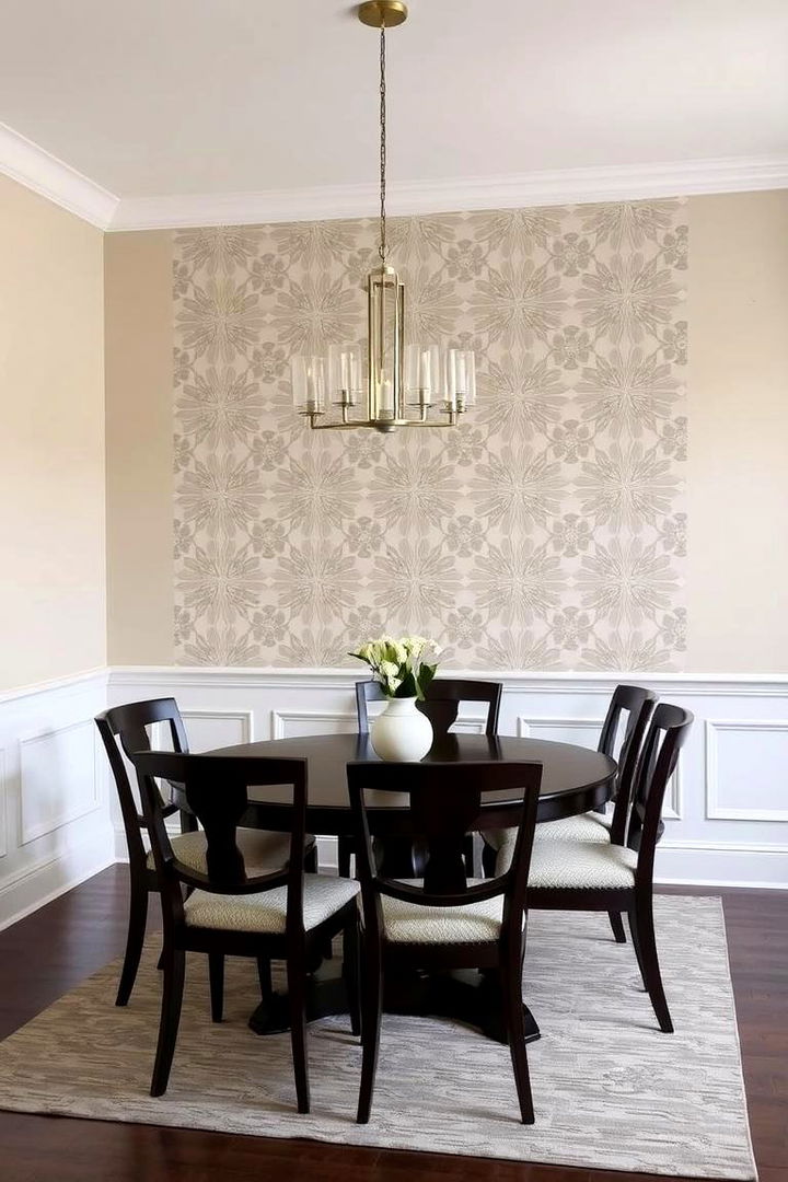 Patterned Stenciling Detail - 22 Dining Room Accent Wall Ideas