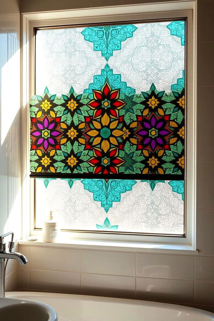 Patterned Window Films - 22 Bathroom Window Treatment Ideas