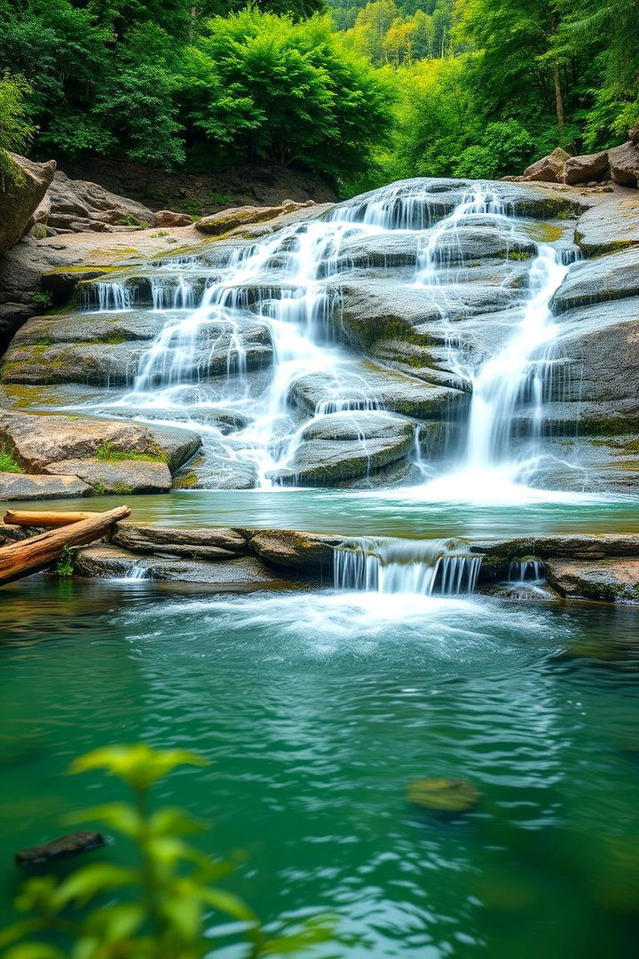 Peaceful Waterfall Pond - 22 Backyard Pond Ideas