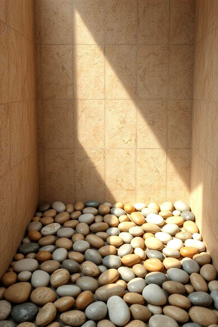 Pebble Floor Comfort - 22 Stone Shower Design Ideas