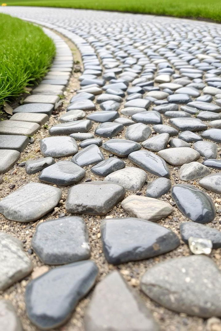 Pebble Pathway Edging - 22 Modern Garden Edging Ideas