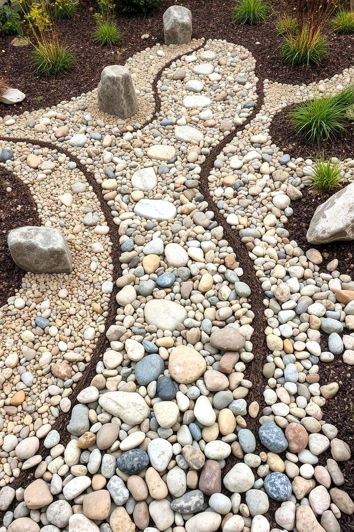 Pebble and Stone Fusion - 22 Stone Garden Edging Ideas