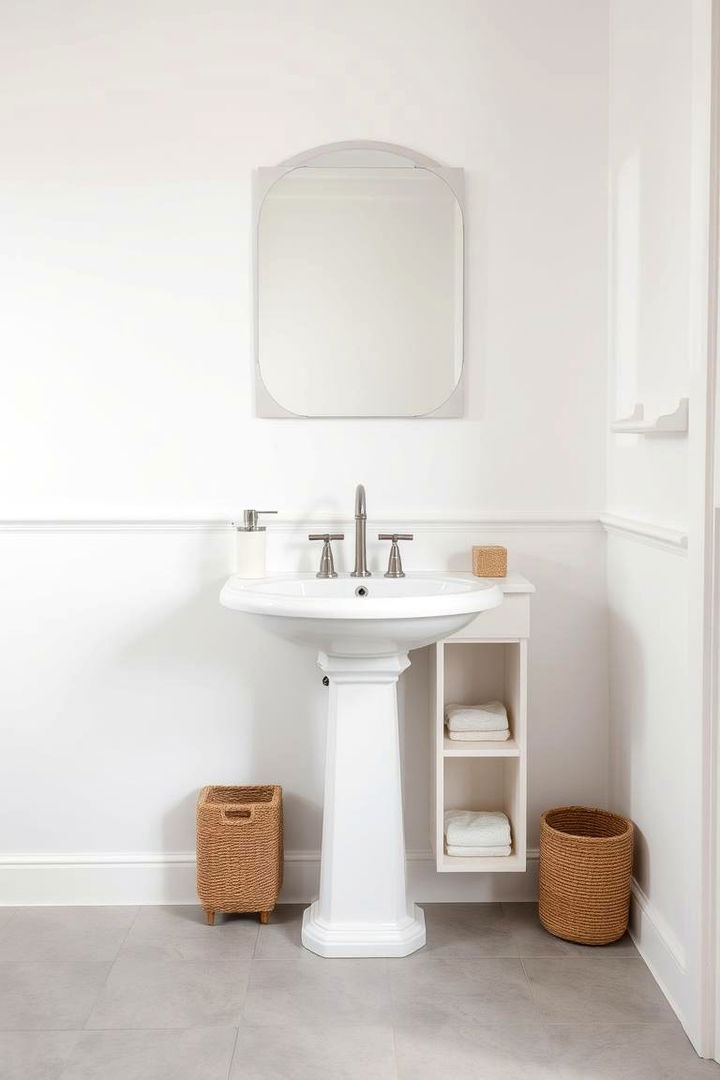 Pedestal Sink Vanity - 22 Small Bathroom Vanity Ideas