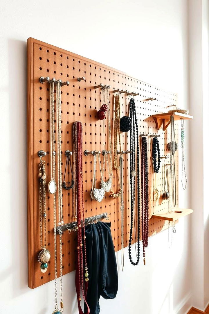 Pegboard Jewelry Arrangement - 22 Jewelry Storage Ideas