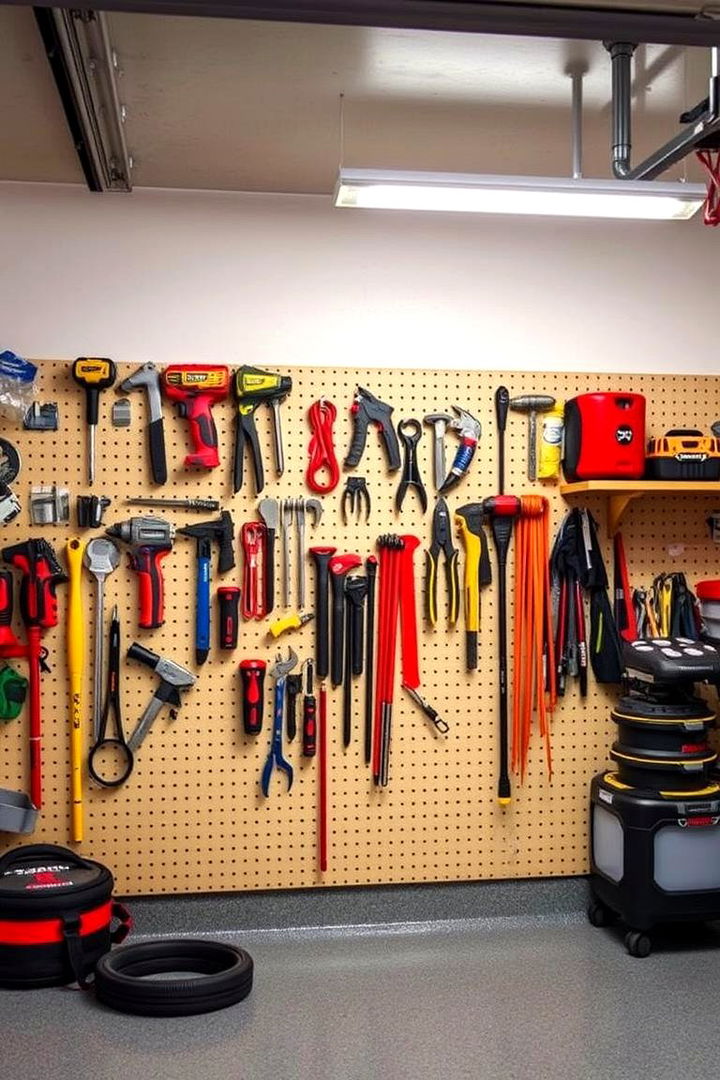 Pegboard Organization Panels - 22 Garage Wall Ideas