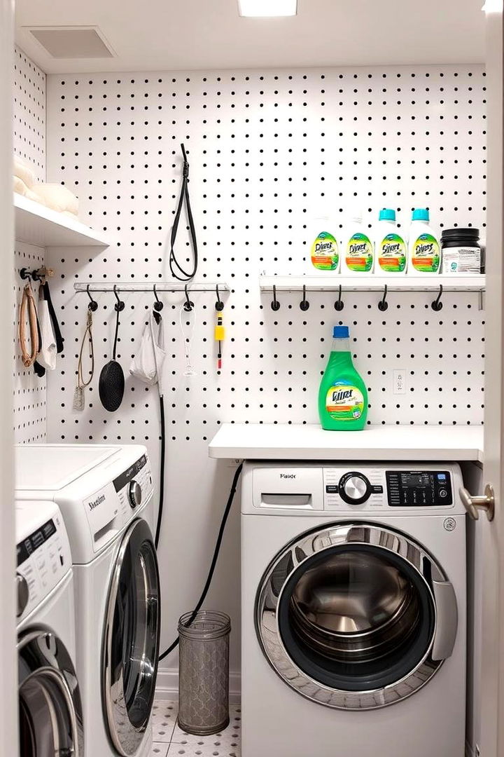 Pegboard Organization for Flexibility - 22 Laundry Detergent Storage Ideas