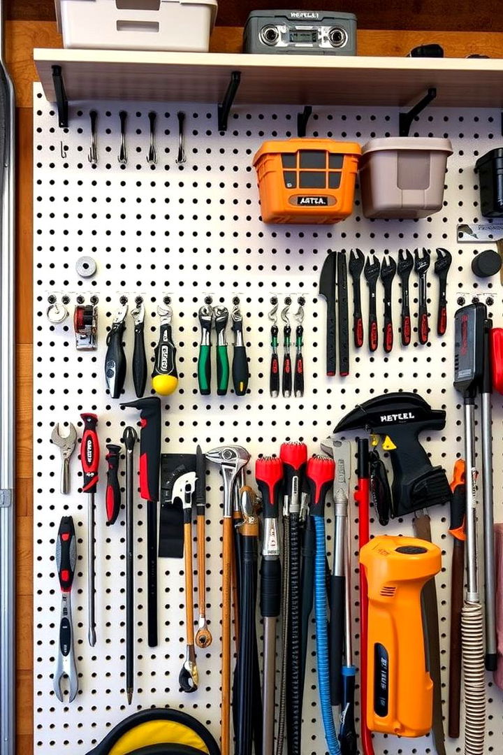 Pegboard Shelving Solutions for Tool Organization - 22 Garage Shelving Ideas
