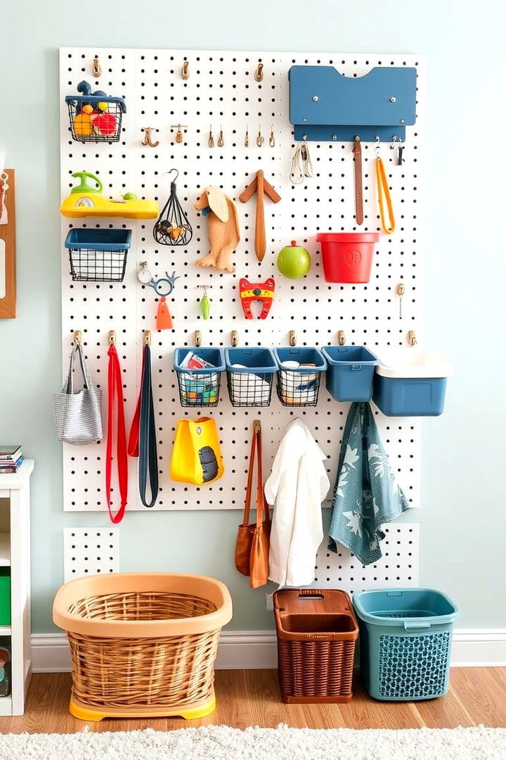 Pegboard Wall Organizers - 22 Playroom Storage Ideas