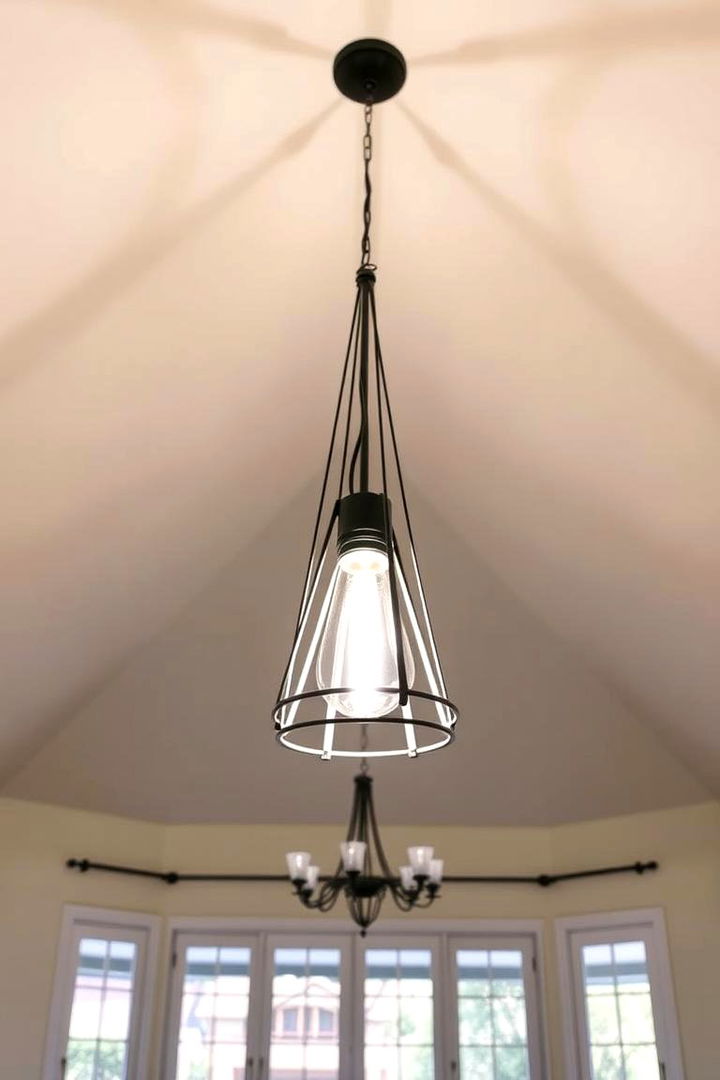 Pendant Fixtures for Focused Elegance - 22 Vaulted Ceiling Lighting Ideas