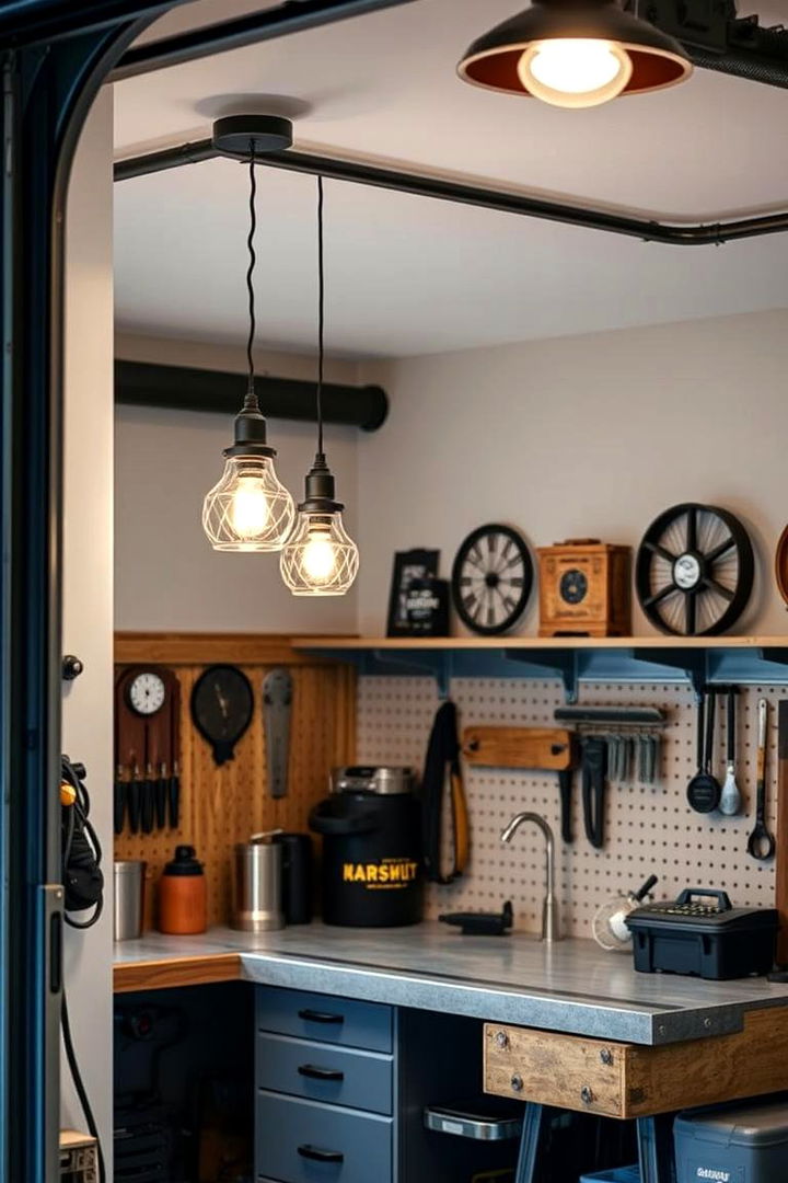 Pendant Lighting Accents - 22 Garage Lighting Ideas