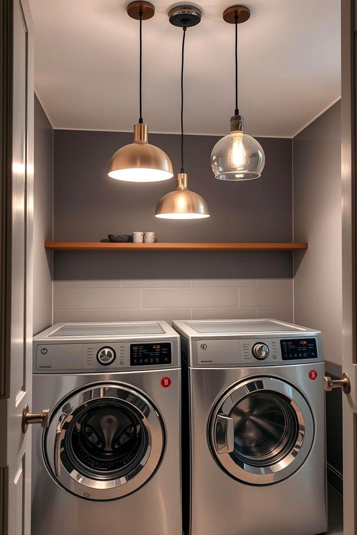 Pendant Lights Over Washing Areas - 22 Laundry Room Lighting Ideas