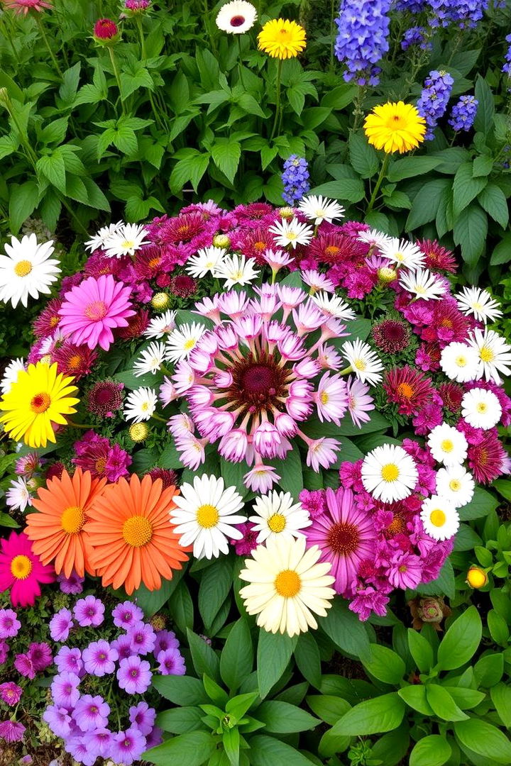Perennial Blooms Circle - 22 Round Garden Bed Ideas