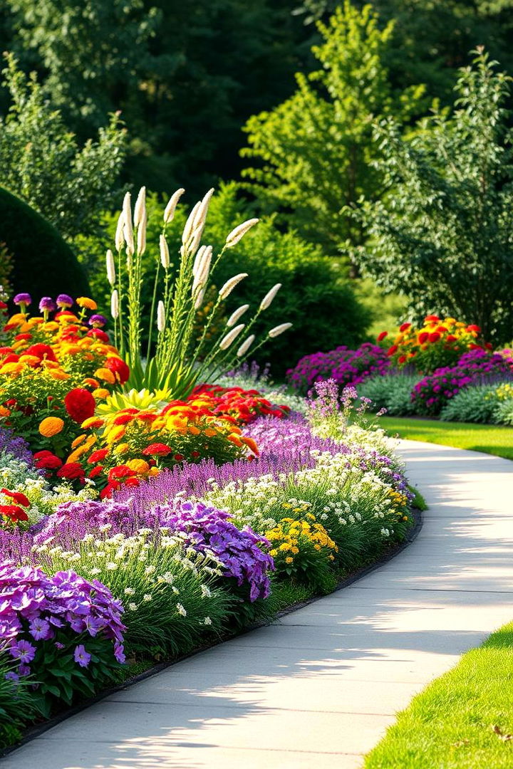 Perennial Stitched Curved Walkway - 22 Curved Walkway Ideas
