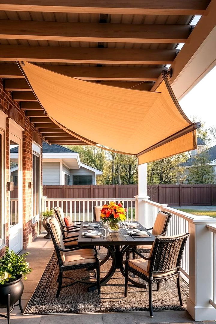 Pergola Style Awning Integration - 22 Front Porch Awning Ideas