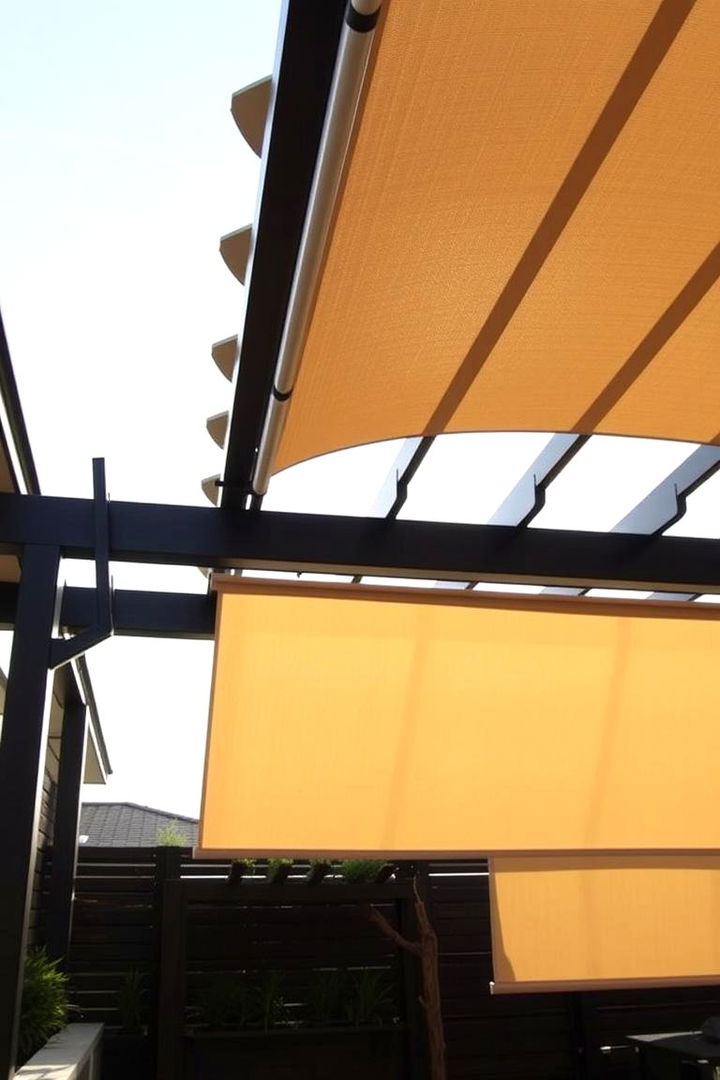 Pergola with Adjustable Blinds - 22 Pergola Shade Ideas