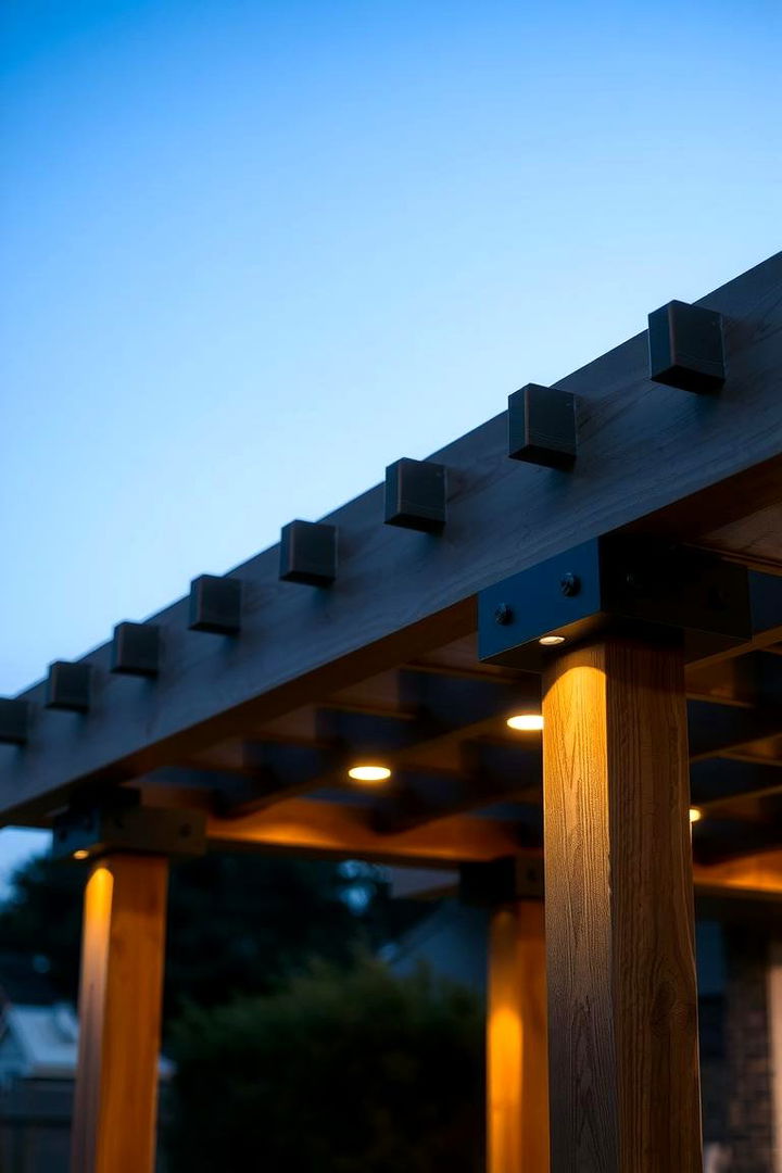 Pergola with Integrated Lighting - 22 Patio Pergola Ideas