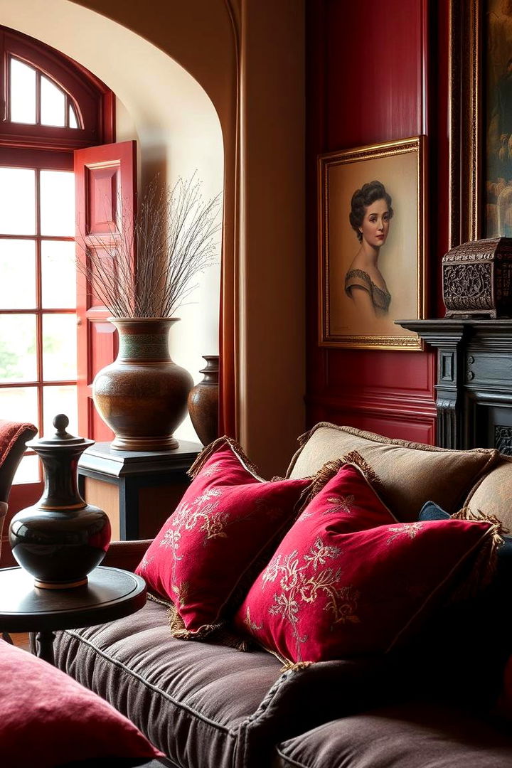 Period Colored Accents - 22 Victorian Living Room Ideas