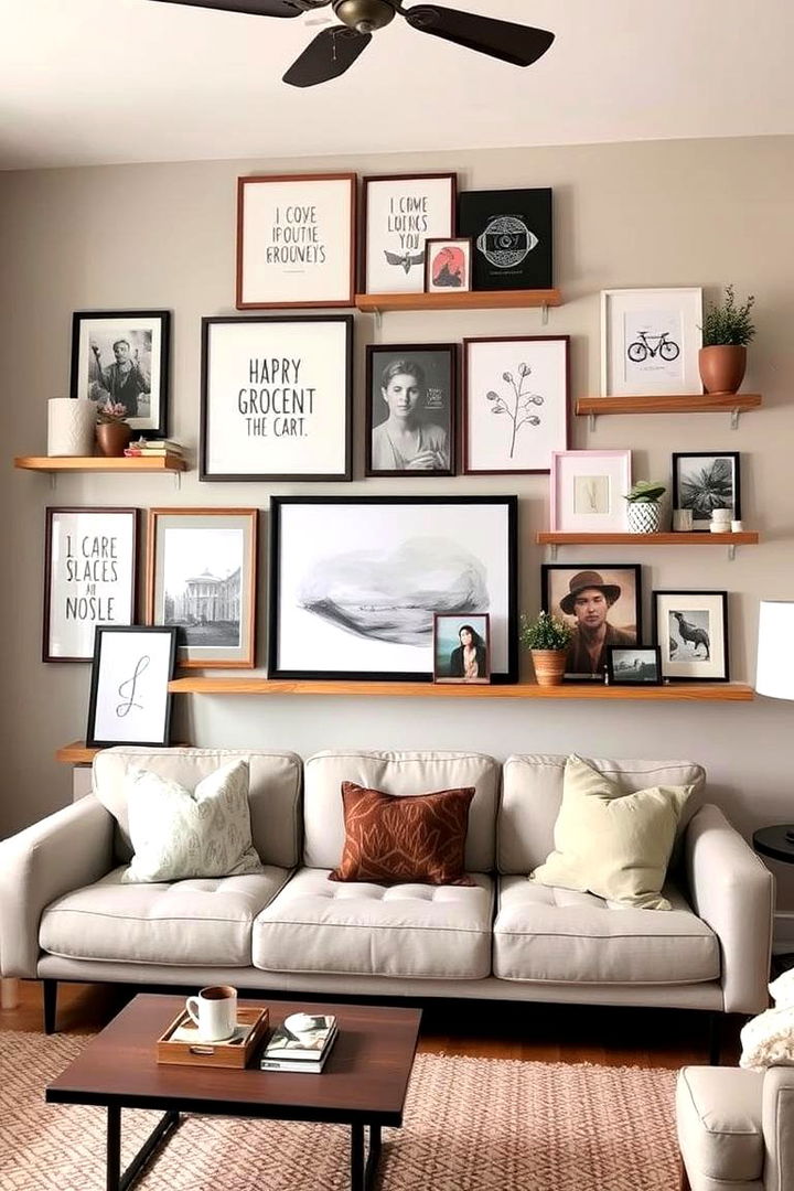 Personal Gallery and DIY Accents - 22 Condo Living Room Ideas