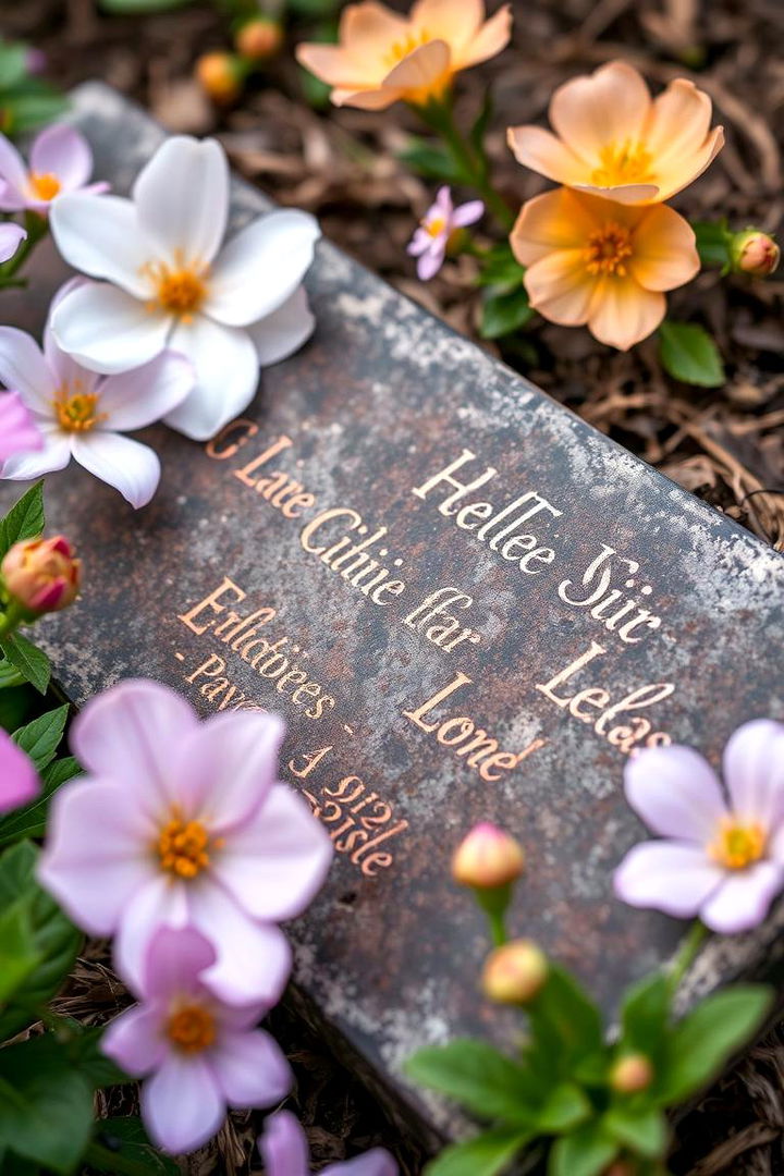 Personal Memorial Plaques Honoring Loved Ones - 22 Memorial Garden Ideas