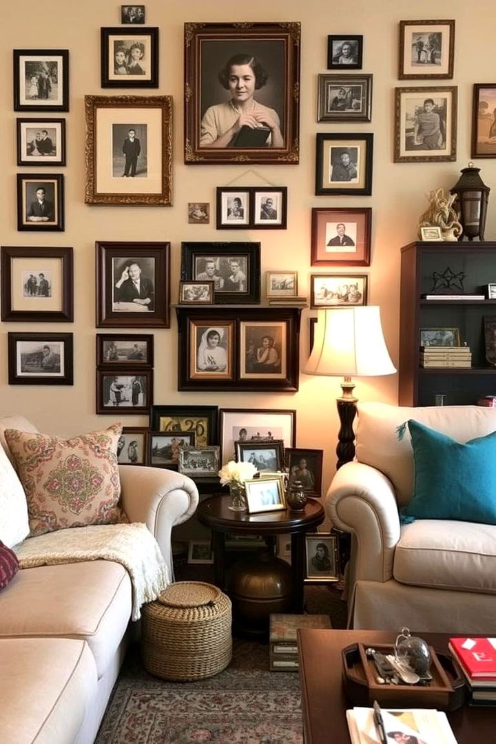 Personal Memory Displays with Unique Flair - 22 Shabby-chic Style Living Room Ideas