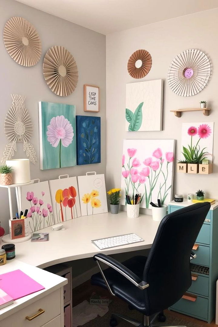 Personal Touch with DIY Decor - 22 Home Office Ideas for Her
