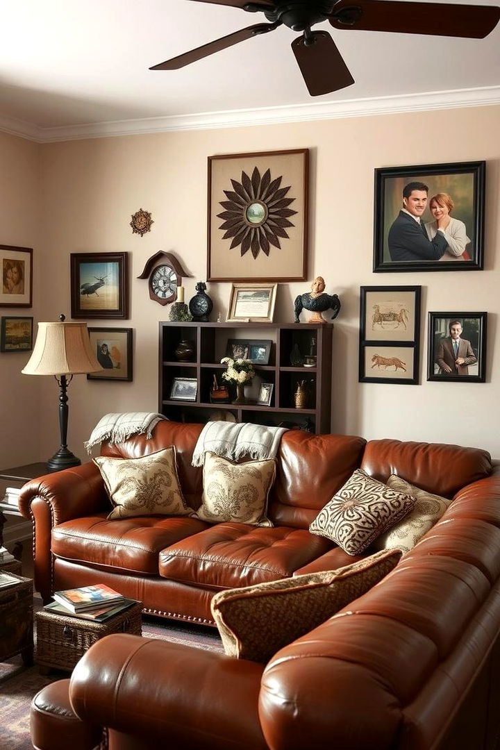 Personal Touch - 22 Brown Leather Couch Living Room Ideas