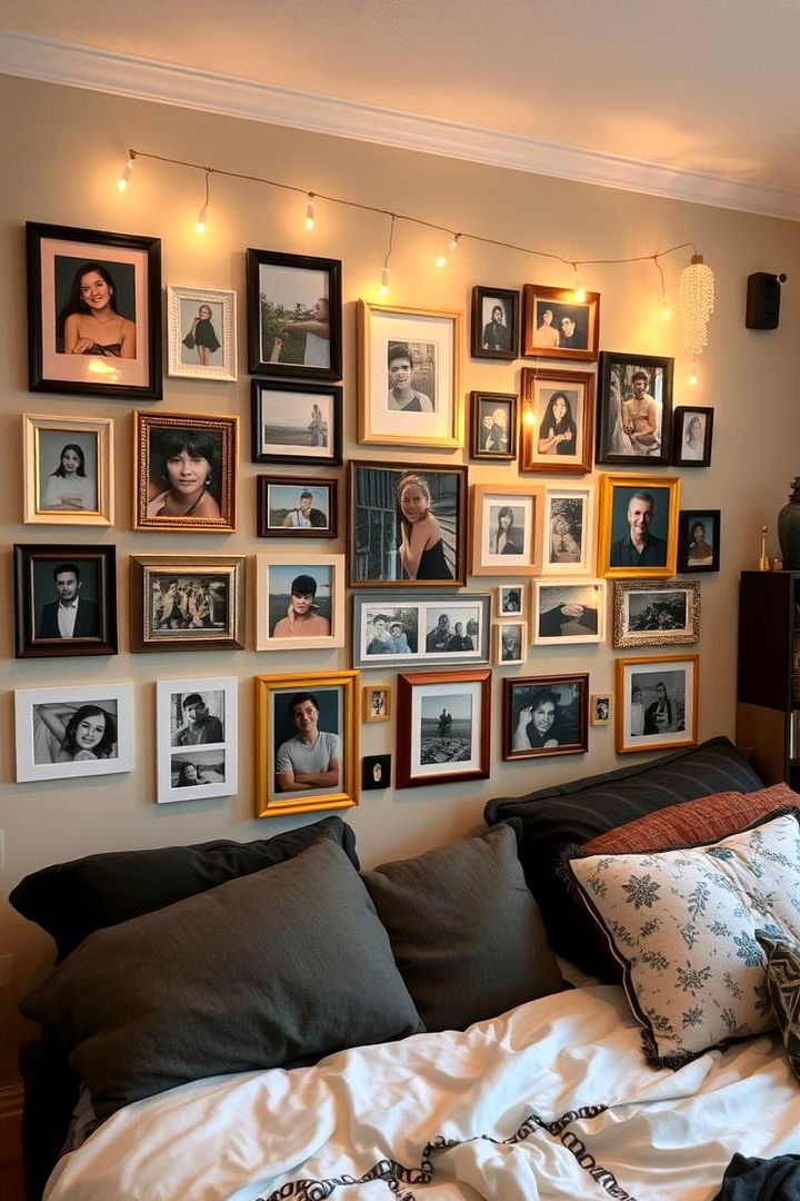 Personal Touches with Photographs - 22 Boho Dorm Room Ideas