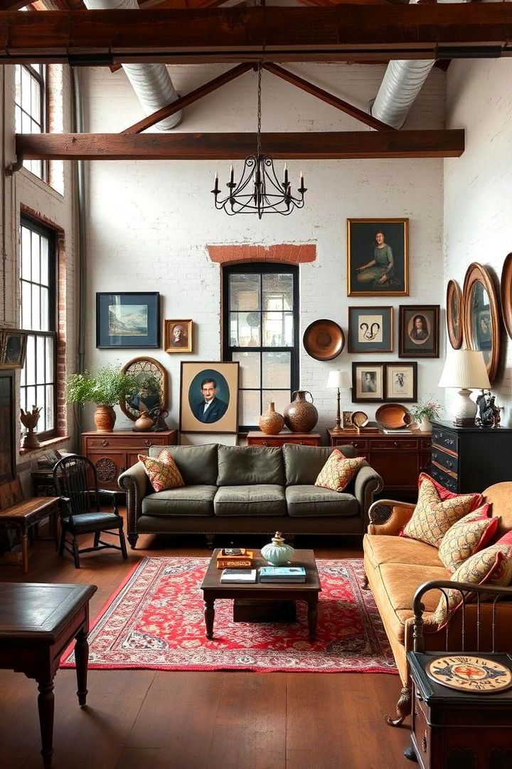 Personalized Antique Accents - 22 Loft-style Living Room Ideas