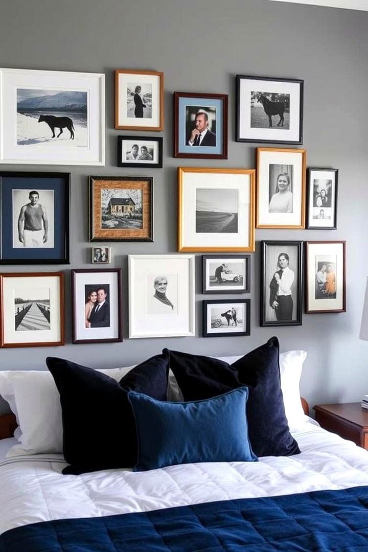 Personalized Art Displays for Unique Character - 22 Black and Blue Bedroom Ideas