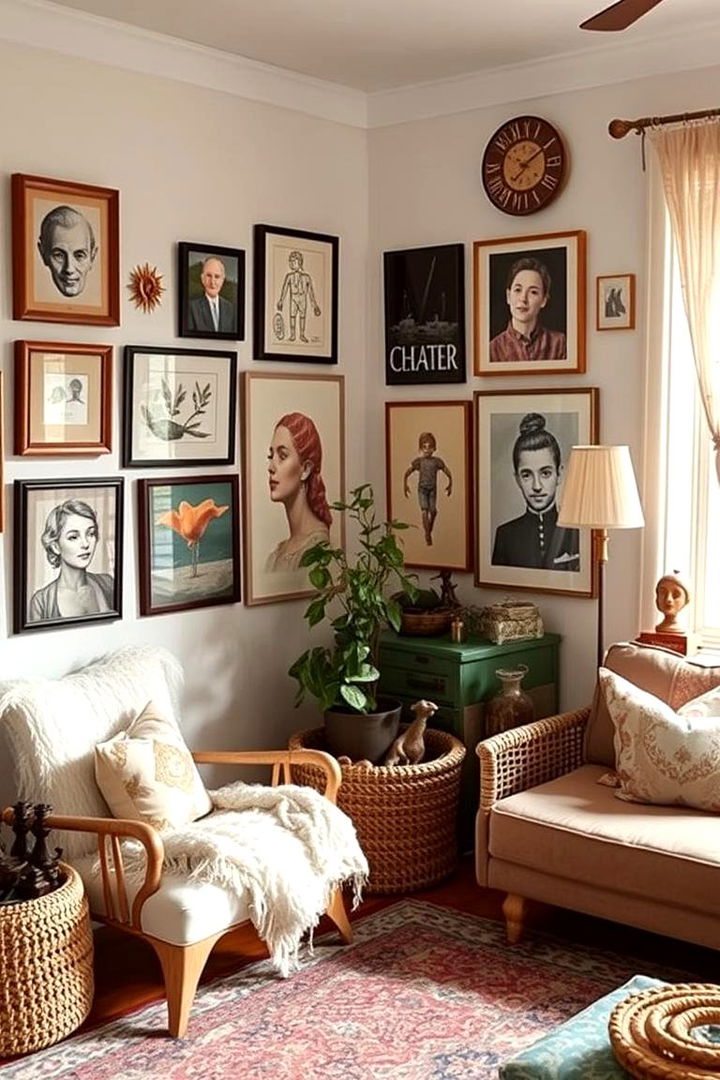 Personalized Artistic Corners - 22 Boho Living Room Ideas