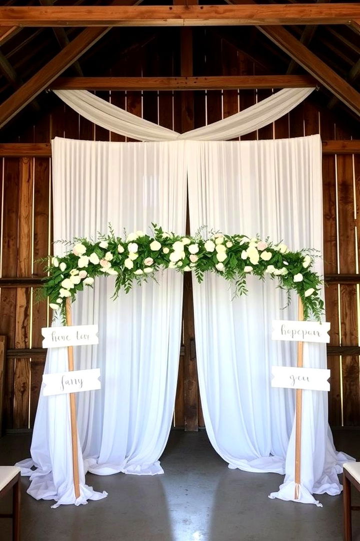 Personalized Ceremony Backdrops - 22 Barn Wedding Ideas