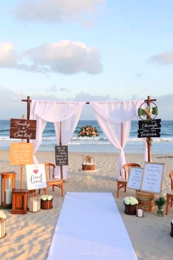 Personalized Ceremony Setup - 22 Beach Wedding Ideas