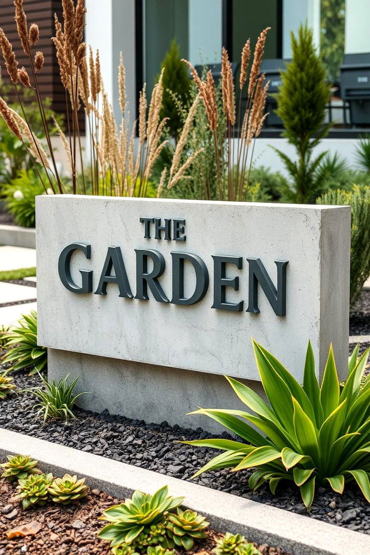 Personalized Concrete Garden Signs - 22 Concrete Garden Ideas