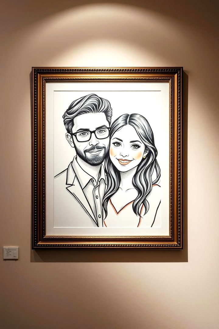 Personalized Couple Portrait Illustration - 22 Wedding Gift Ideas for Couples