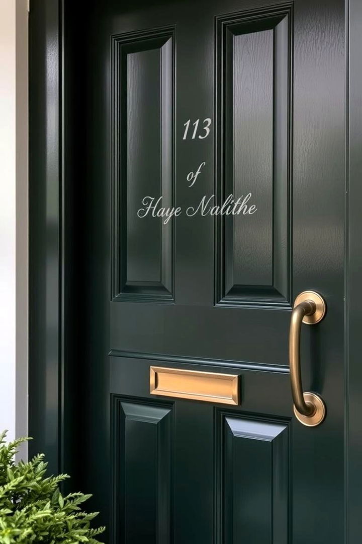 Personalized Custom Entry - 22 Dark Green Front Door Ideas
