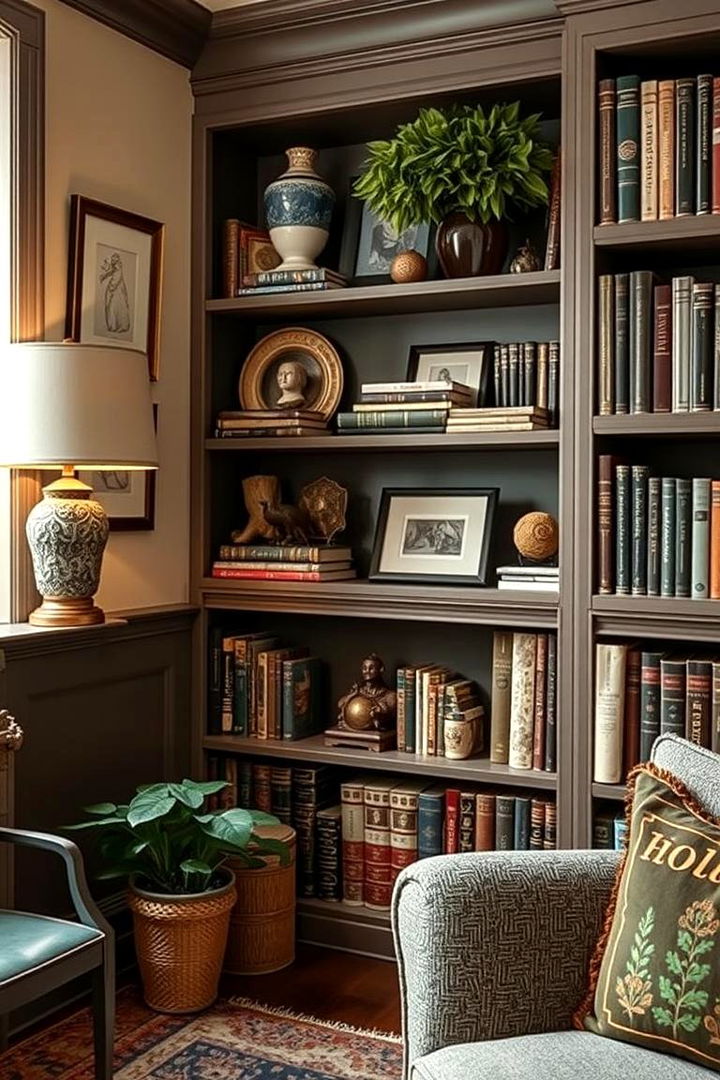 Personalized Decor Highlights - 22 Dark Green Home Library Ideas and Inspiration