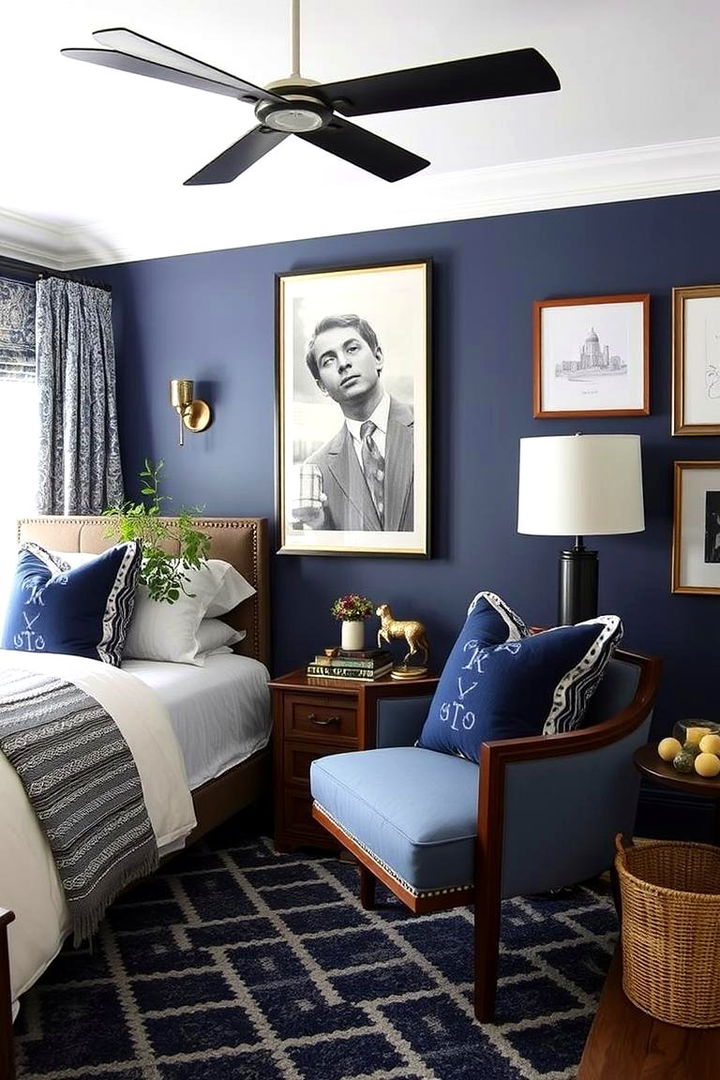 Personalized Decor in Navy Blue - 22 Navy Blue Bedroom Ideas