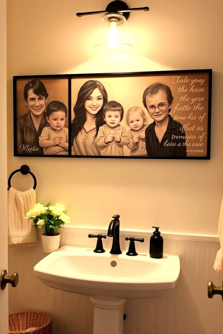 Personalized Family Artwork - 22 Bathroom Art Ideas
