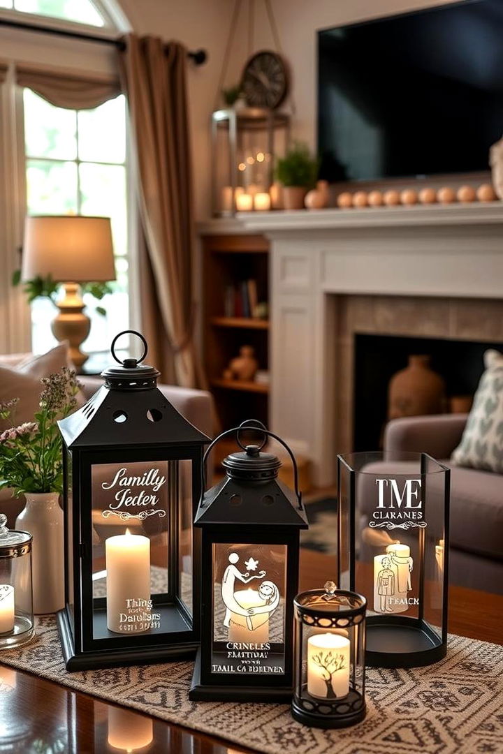 Personalized Family Lantern Decor - 22 Lantern Decor Ideas