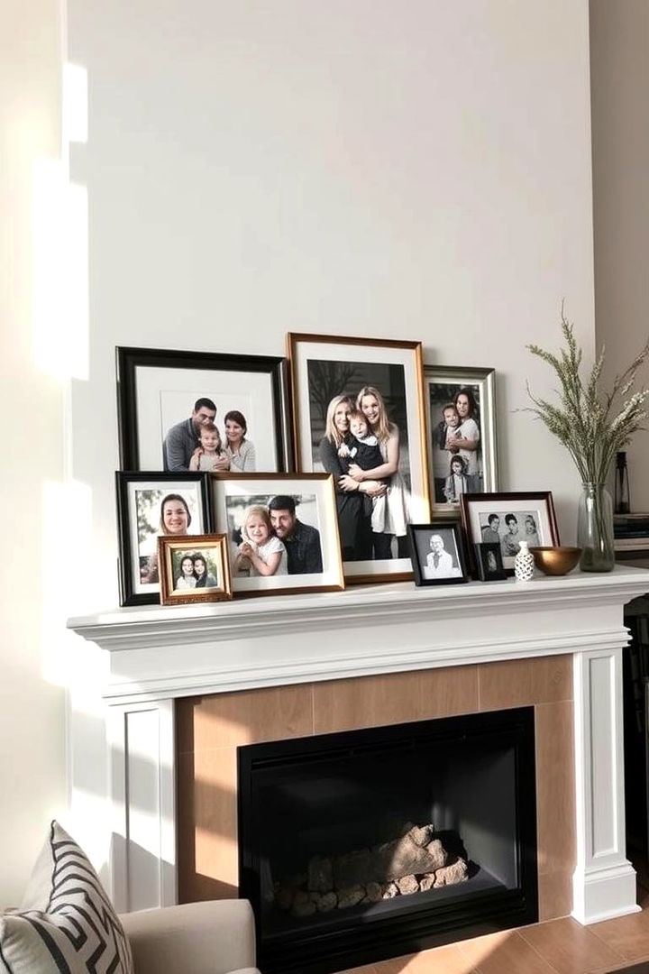 Personalized Family Touch - 22 Spring Mantel Decor Ideas