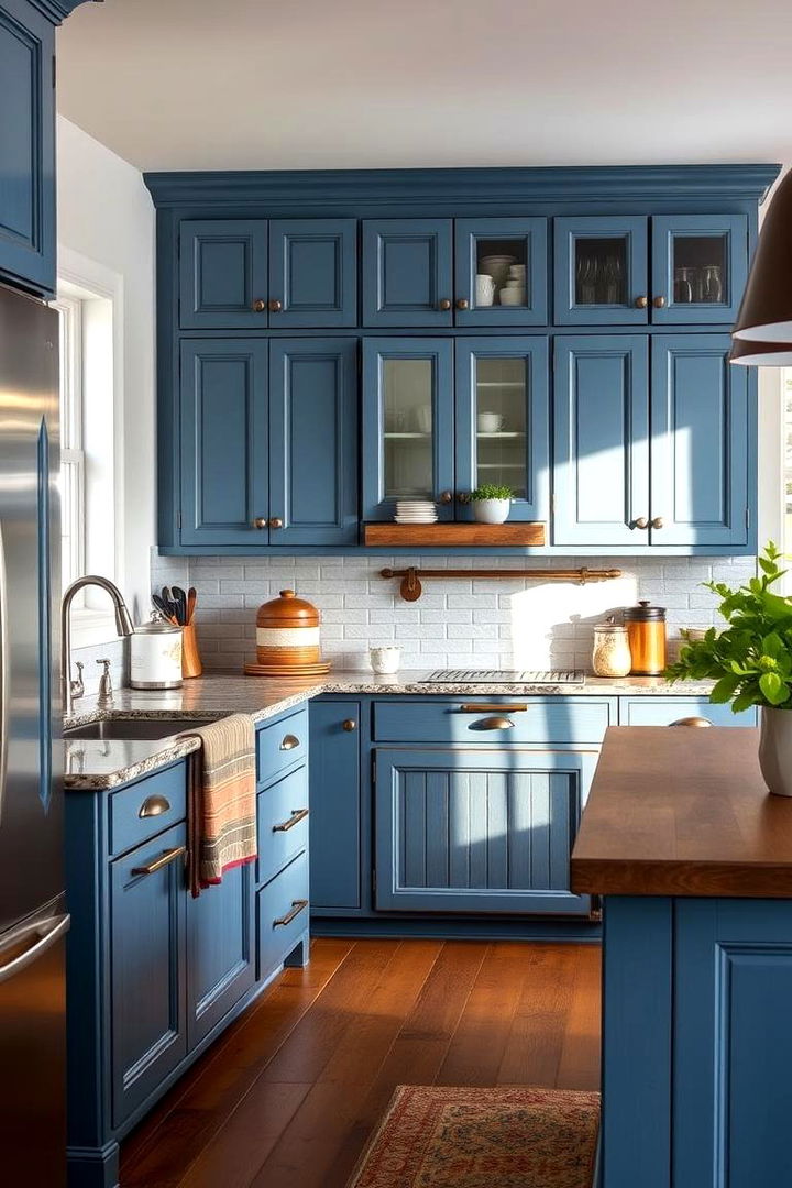 Personalized Farmhouse Identity - 22 blue farmhouse kitchen cabinets