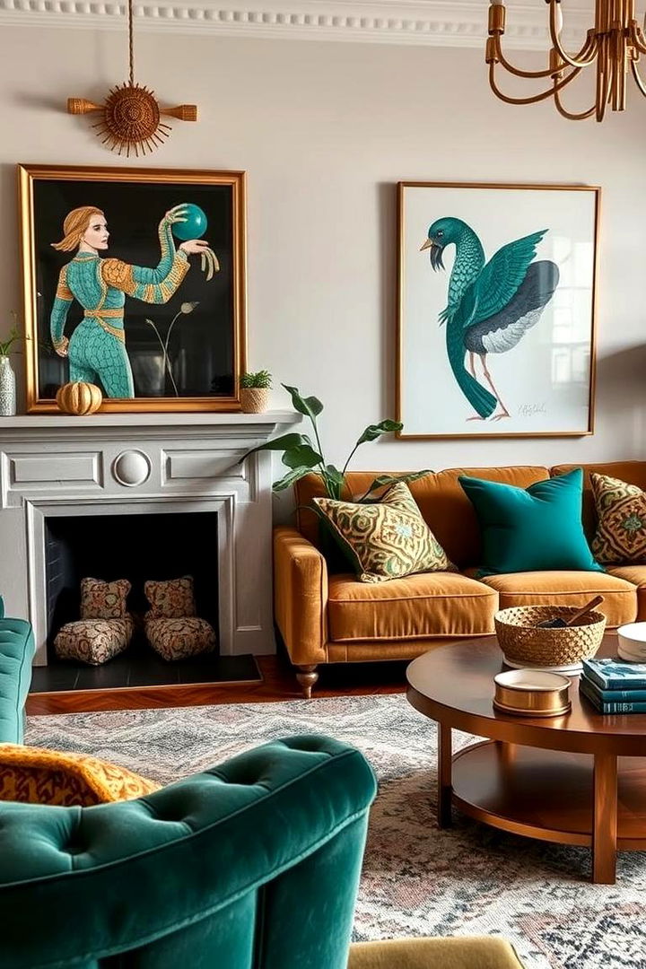Personalized Finishing Touches - 22 Emerald Green and Gold Living Room Ideas