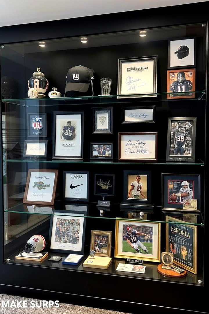 Personalized Gaming Memorabilia - 22 Black Gaming Room Ideas